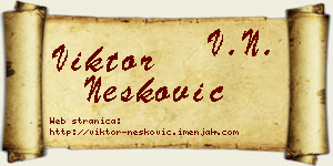 Viktor Nešković vizit kartica